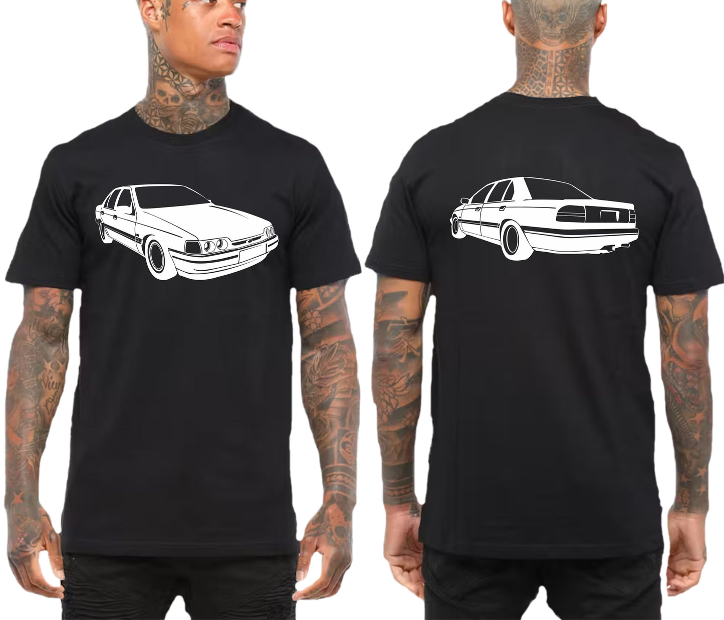 FORD EA EB ED XR FRONT & BACK | TSHIRT or MUSCLE TANK