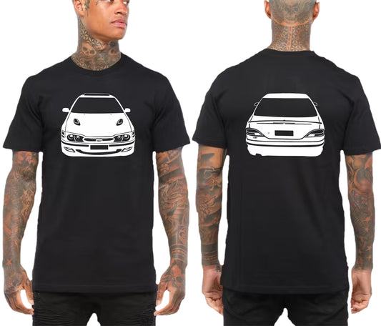 FORD EF EL FACLCON XR FRONT & BACK | TSHIRT or MUSCLE TANK