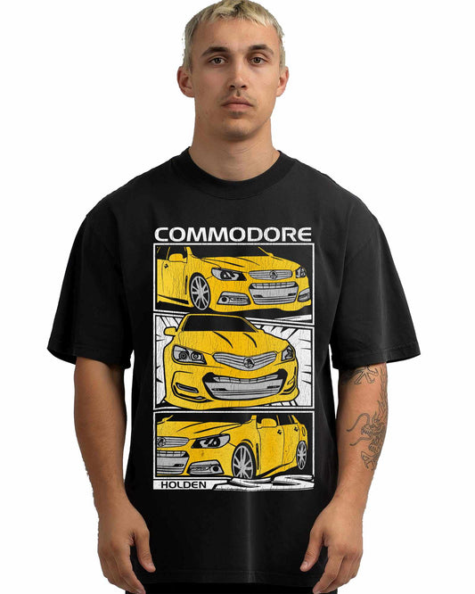 VINTAGE FADED TSHIRT | HOLDEN VF COMMODORE YELLOW