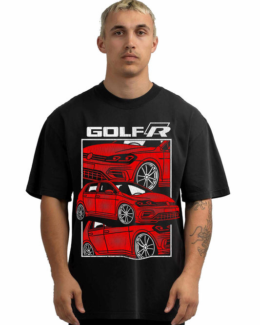 VINTAGE FADED TSHIRT | VOLKSWAGEN GOLF R32 RED