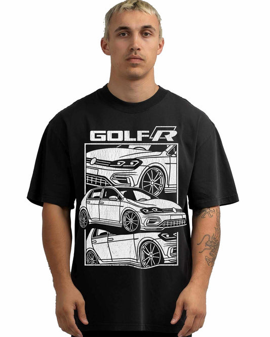 VINTAGE FADED TSHIRT | VOLKSWAGEN GOLF R32 WHITE
