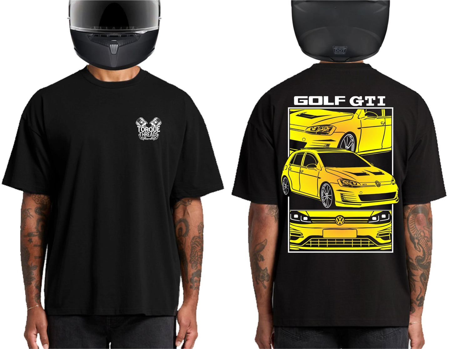 VOLSWAGEN GOLF GTI YELLOW | HEAVY OVERSIZED TSHIRT