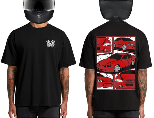 HOLDEN VY VZ COMMODORE RED | HEAVY OVERSIZED TSHIRT