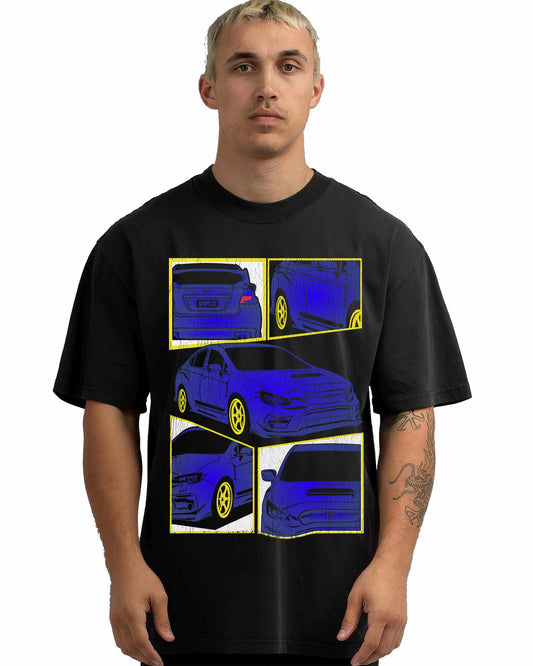 VINTAGE FADED TSHIRT | SUBARU WRX STI 2020 BLUE
