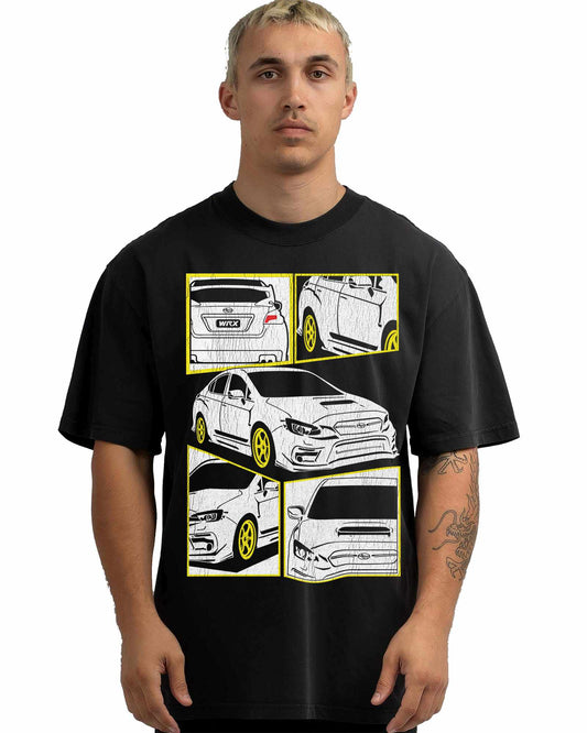 VINTAGE FADED TSHIRT | SUBARU WRX STI 2020 WHITE